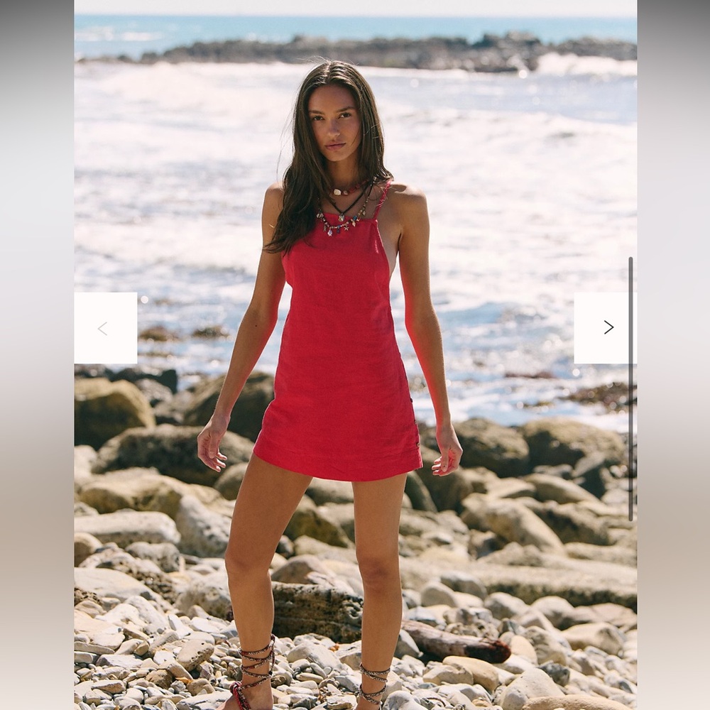 Free People Beachside Cotton-Linen Mini Dress - xs/ Free-est